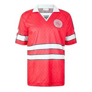 Hummel Unisex Adult 1988 Denmark Football Shirt / Red/White